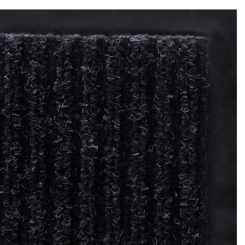 vidaXL Türmatte Schwarz PVC