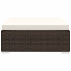 vidaXL Modular-Fußhocker mit Kissen Poly Rattan Braun