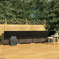 vidaXL 4-tlg. Gartensofa-Set mit Kissen Poly Rattan Grau