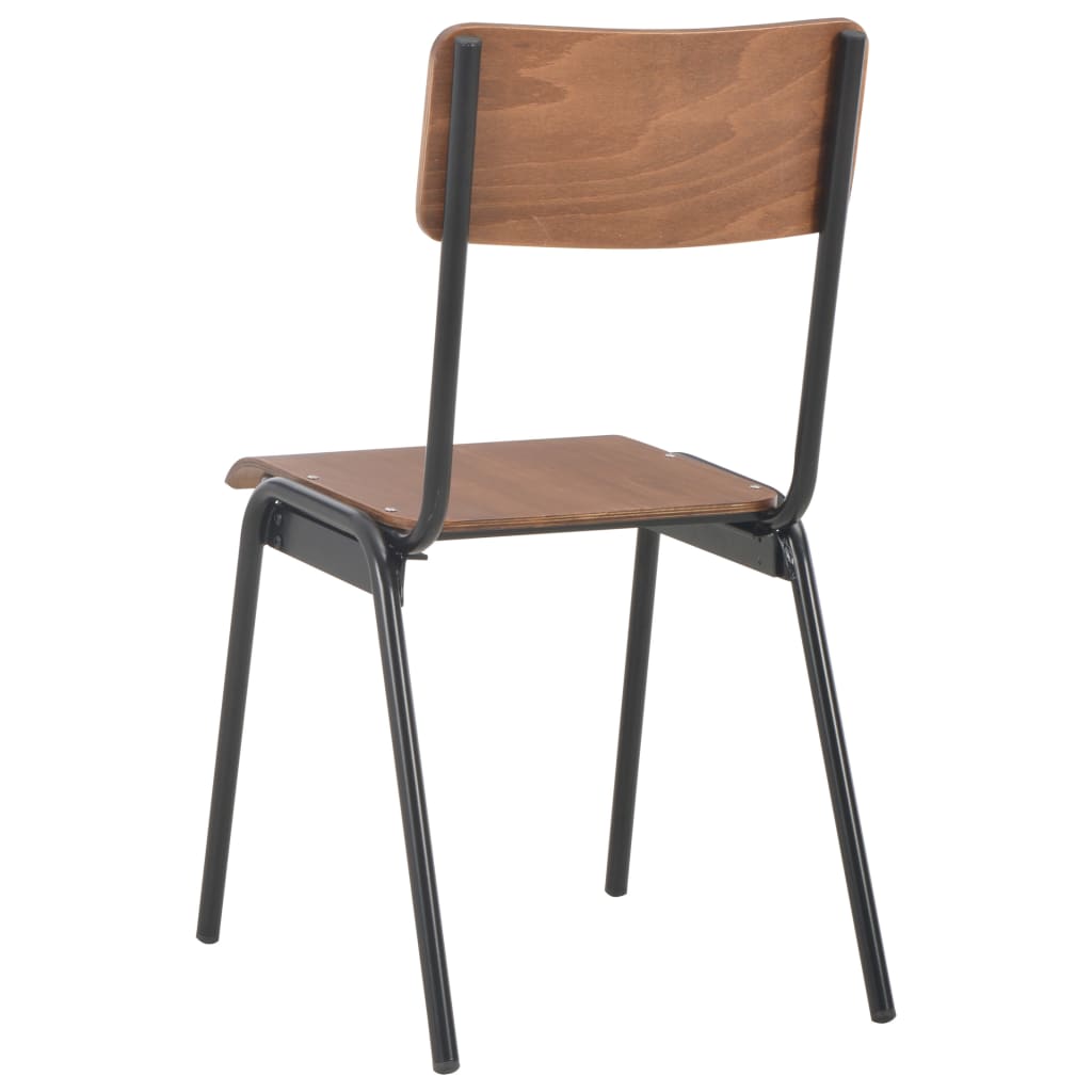 vidaXL Esszimmerstühle 6 Stk. Braun Sperrholz