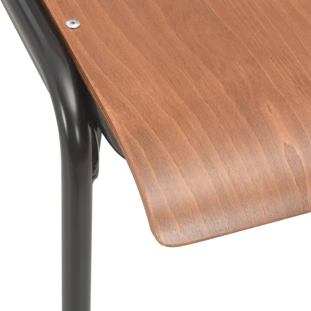 vidaXL Esszimmerstühle 6 Stk. Braun Sperrholz