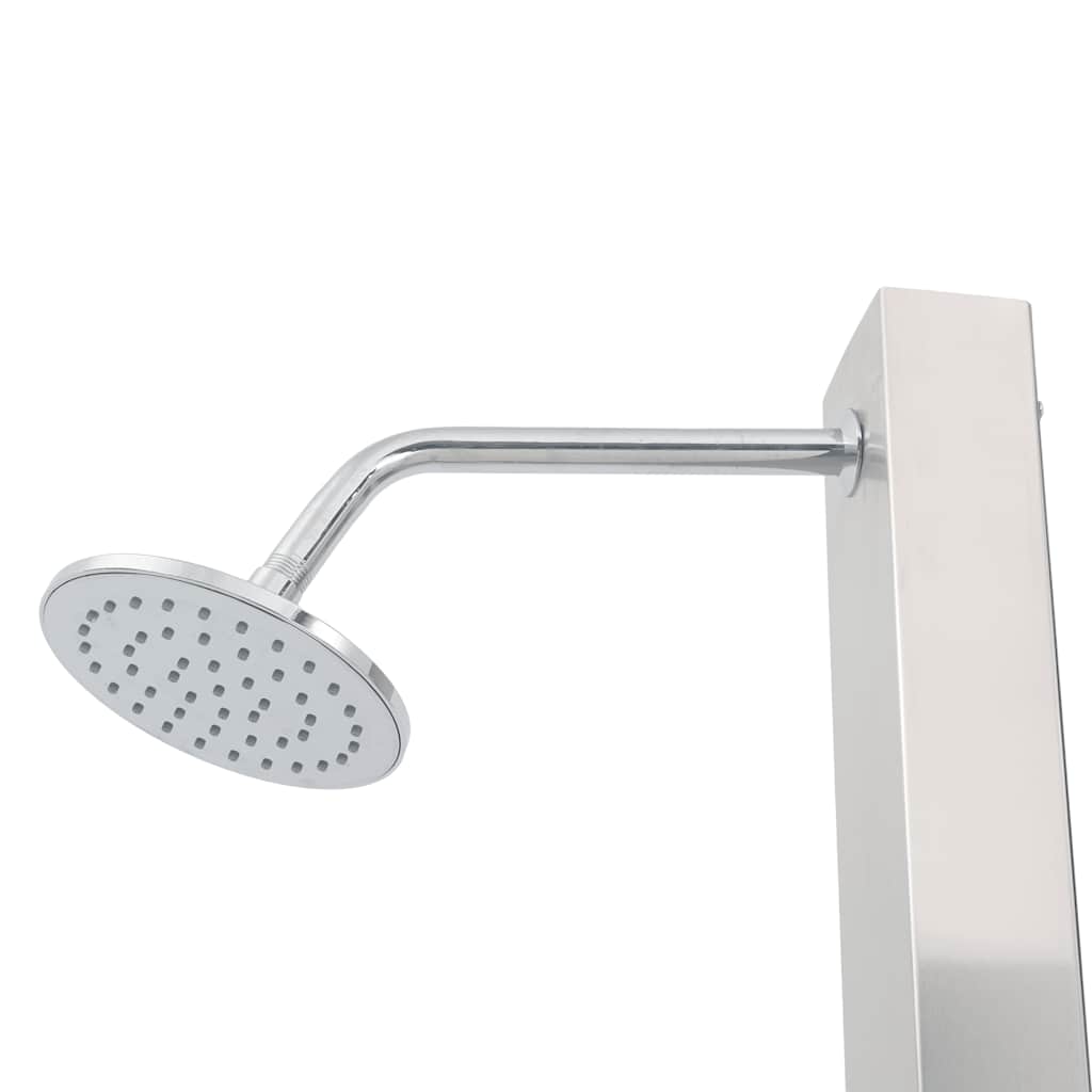 vidaXL Gartendusche Edelstahl Gerade
