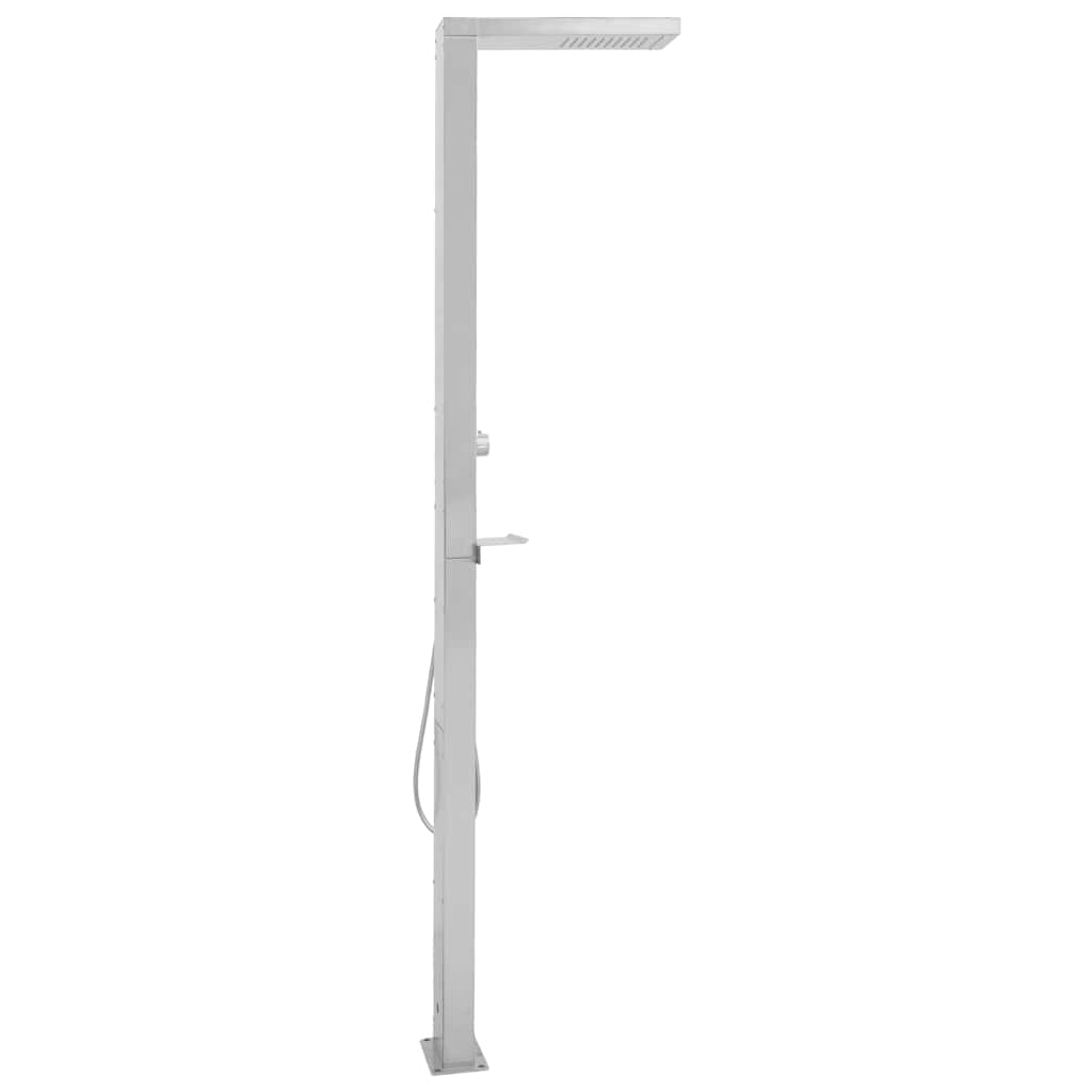 vidaXL Gartendusche Edelstahl Quadratisch