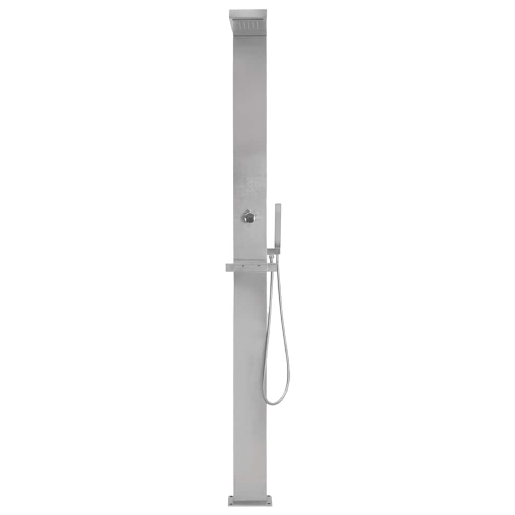 vidaXL Gartendusche Edelstahl Quadratisch