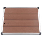 vidaXL Garten-Duschwanne WPC Edelstahl 80 x 62 cm Braun