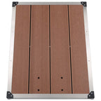 vidaXL Garten-Duschwanne WPC Edelstahl 80 x 62 cm Braun