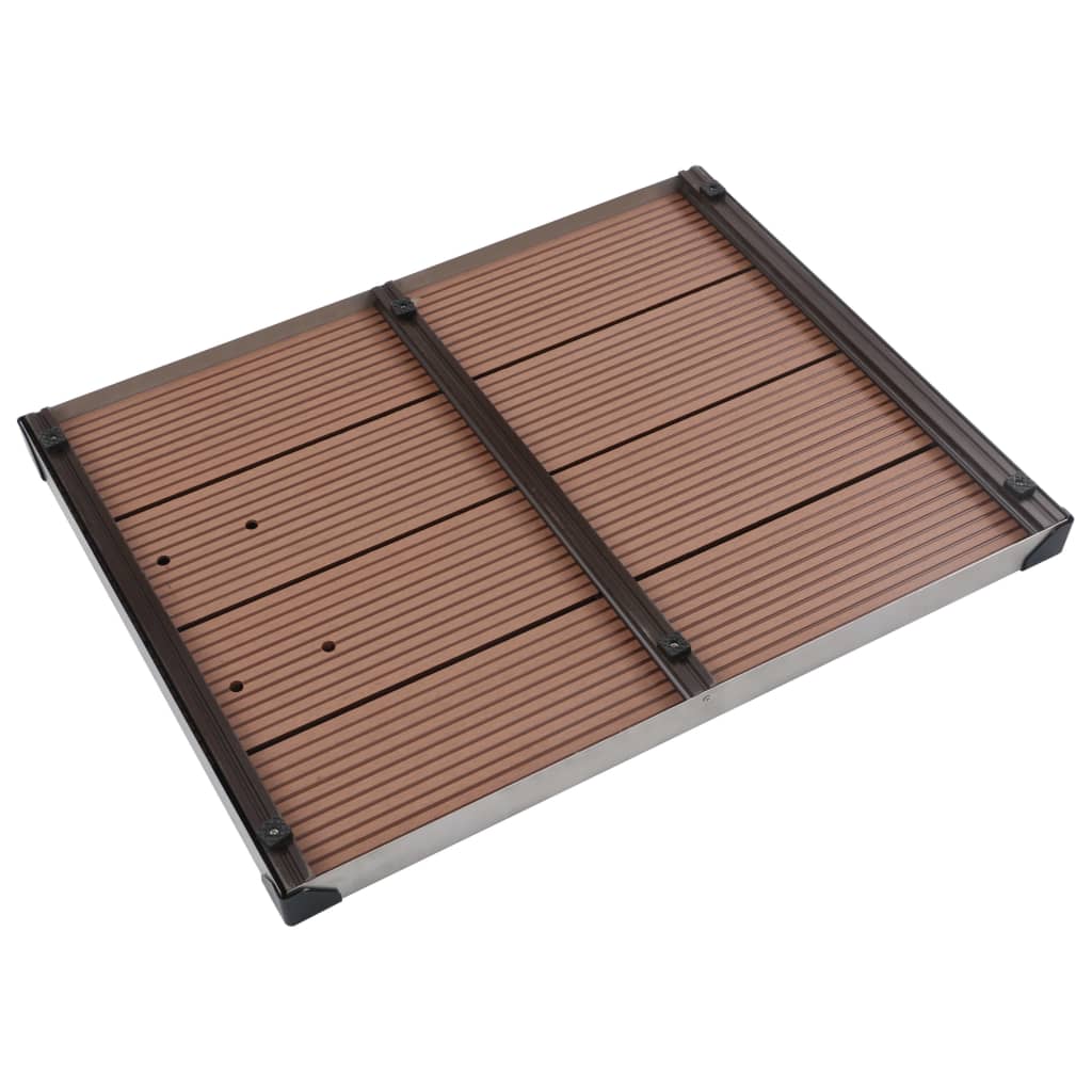 vidaXL Garten-Duschwanne WPC Edelstahl 80 x 62 cm Braun