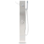 vidaXL Gartendusche mit Wasserhahn 110 cm Edelstahl