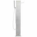 vidaXL Gartendusche mit Wasserhahn 110 cm Edelstahl
