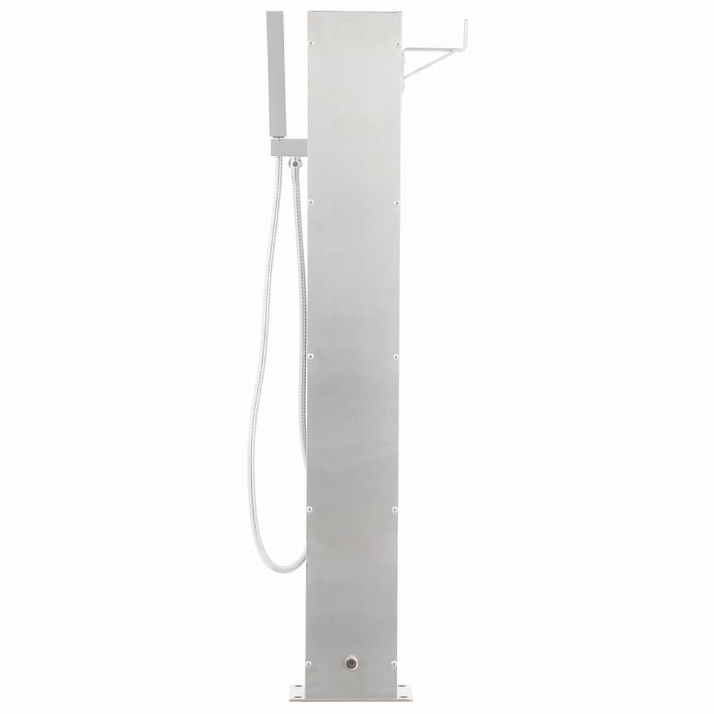 vidaXL Gartendusche mit Wasserhahn 110 cm Edelstahl