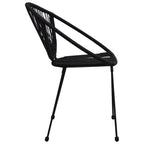 vidaXL Gartenstühle 2 Stk. PVC Rattan Schwarz