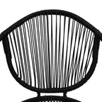vidaXL Gartenstühle 2 Stk. PVC Rattan Schwarz