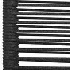 vidaXL Gartenstühle 2 Stk. Baumwollseil und Stahl Schwarz