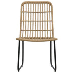 vidaXL Gartenstühle 2 Stk. Poly Rattan Eiche