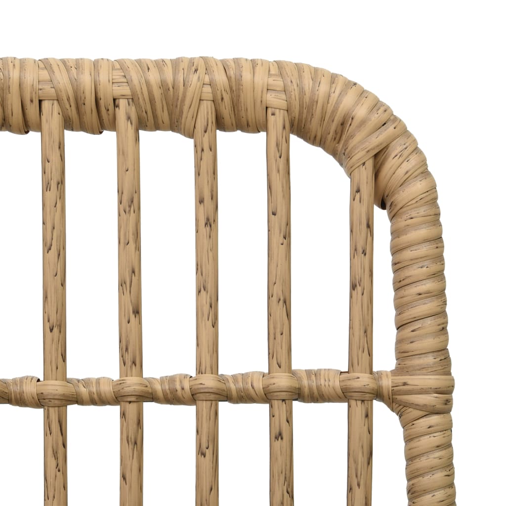 vidaXL Gartenstühle 2 Stk. Poly Rattan Eiche