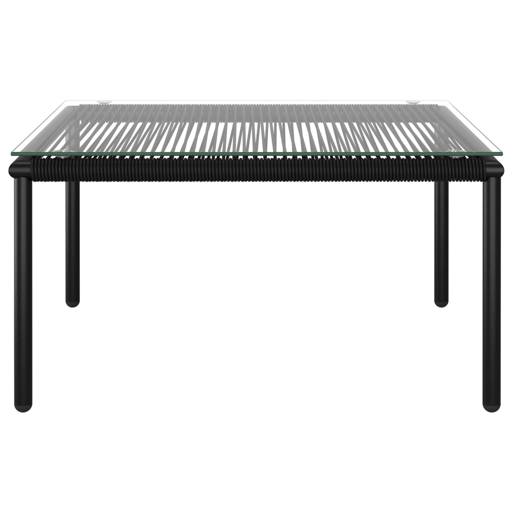 vidaXL 6-tlg. Garten-Lounge-Set mit Auflagen Schwarz PVC