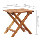 vidaXL Garten-Couchtisch Klappbar 40x40x40 cm Massivholz Akazie