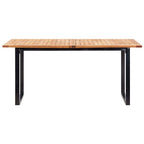 vidaXL 7-tlg. Garten-Essgruppe Poly Rattan und Akazienholz Grau