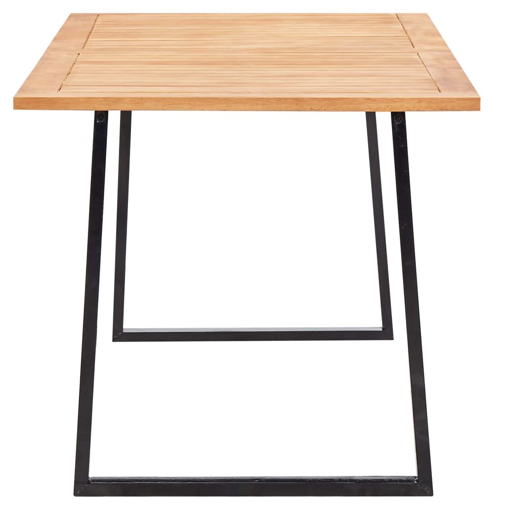 vidaXL 7-tlg. Garten-Essgruppe Poly Rattan und Akazienholz Grau