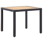 vidaXL 5-tlg. Garten-Essgruppe mit Kissen Poly Rattan Schwarz