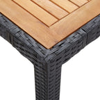 vidaXL 5-tlg. Garten-Essgruppe mit Kissen Poly Rattan Schwarz