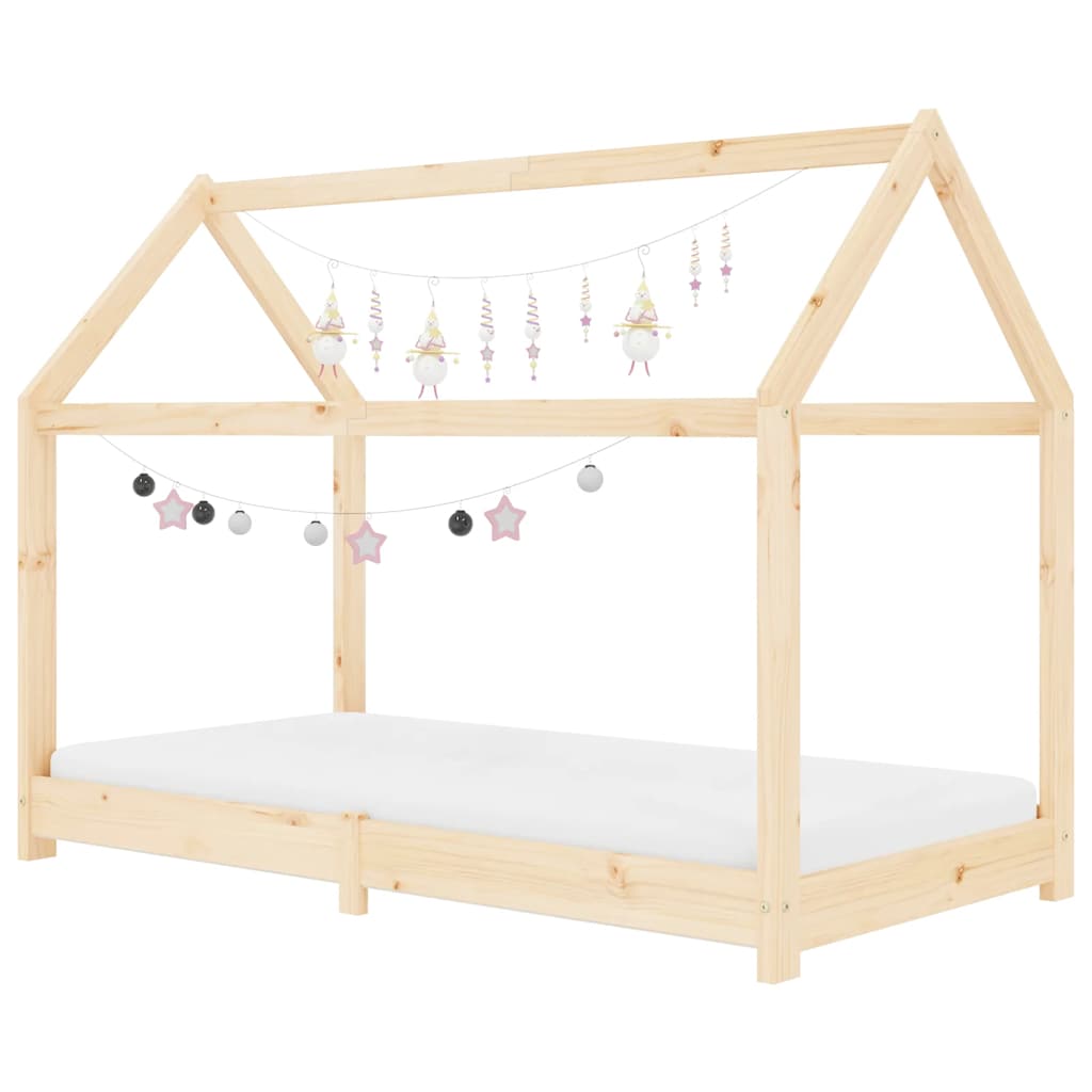 vidaXL Kinder-Bettgestell Massivholz Kiefer 70 x 140 cm