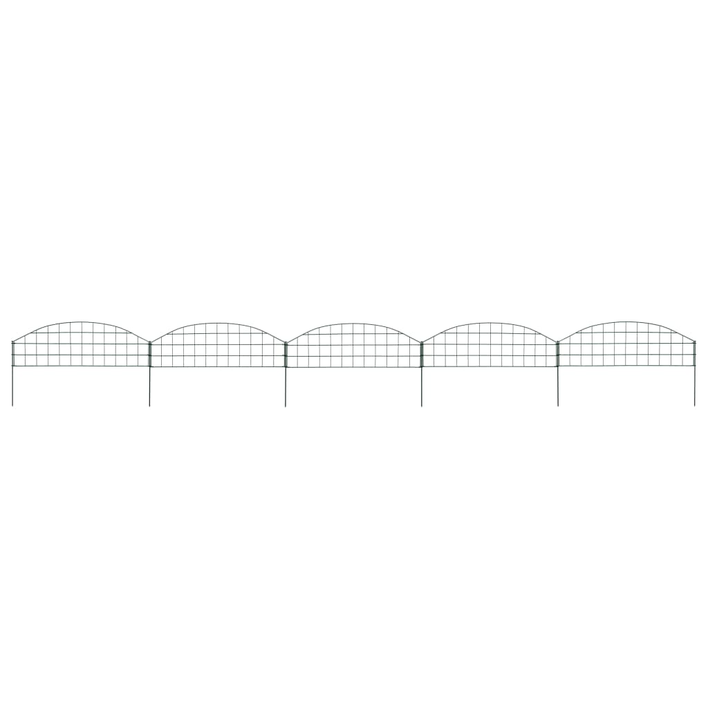 vidaXL Gartenzaun Set Konvex 77,3x26 cm Grün