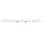 vidaXL Gartenzaun Set Konvex 77,3x26 cm Grün