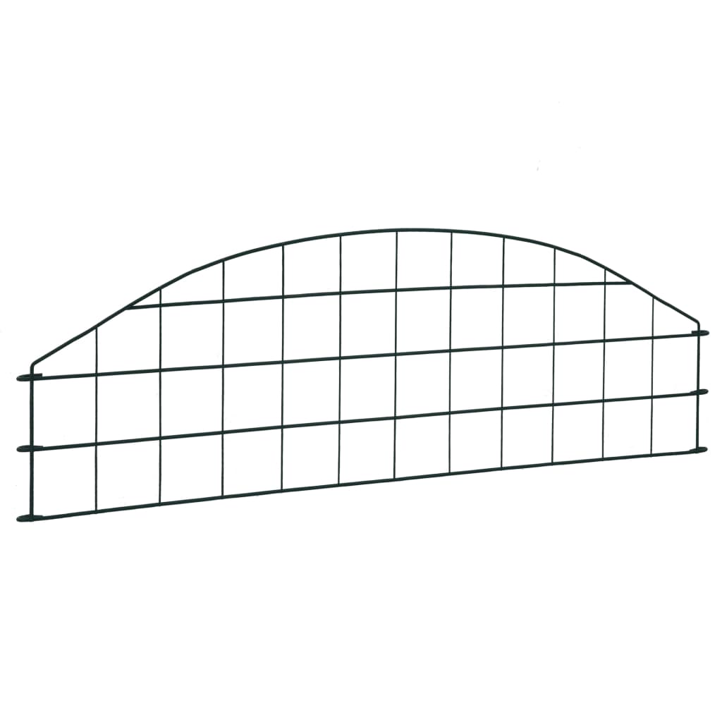 vidaXL Gartenzaun Set Konvex 77,3x26 cm Grün