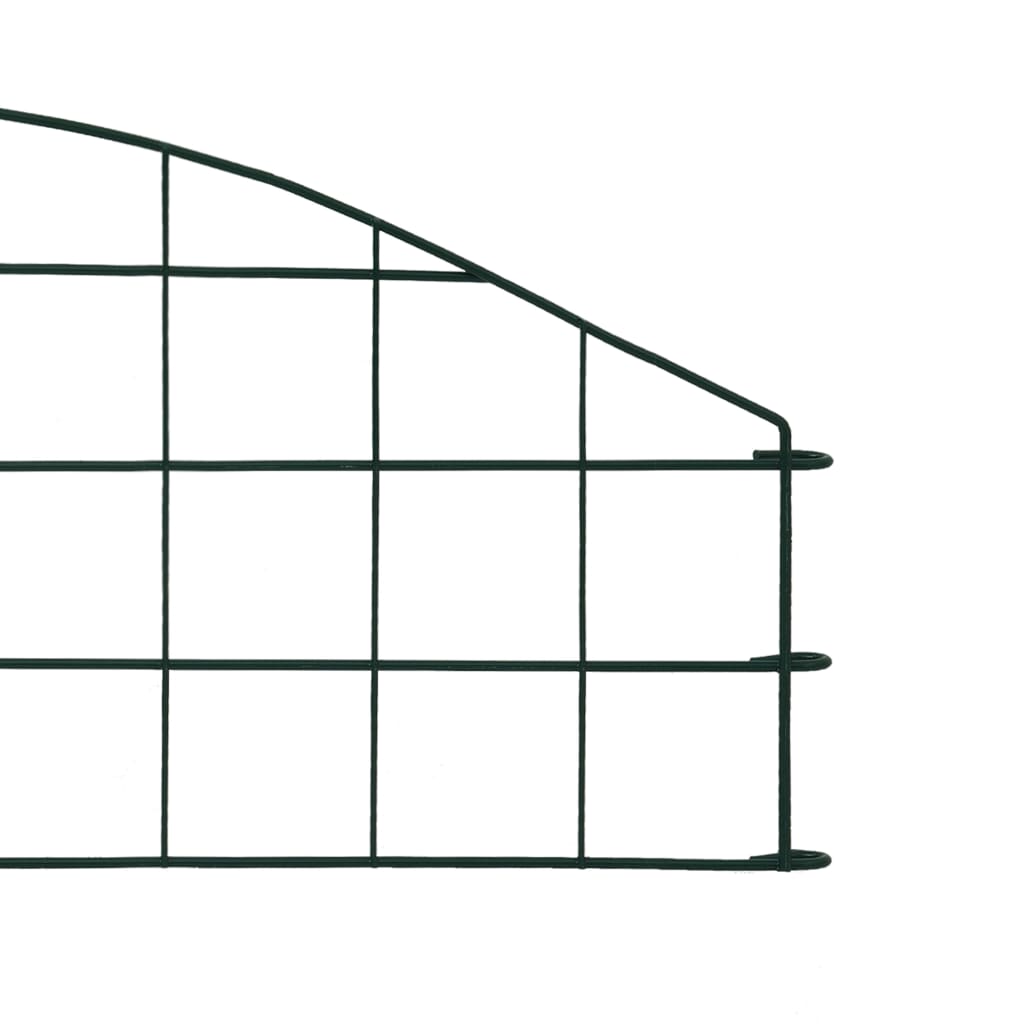 vidaXL Gartenzaun Set Konvex 77,3x26 cm Grün