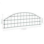 vidaXL Gartenzaun Set Konvex 77,3x26 cm Grün
