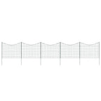 vidaXL Gartenzaun Set Konkav 77,5x64 cm Grün