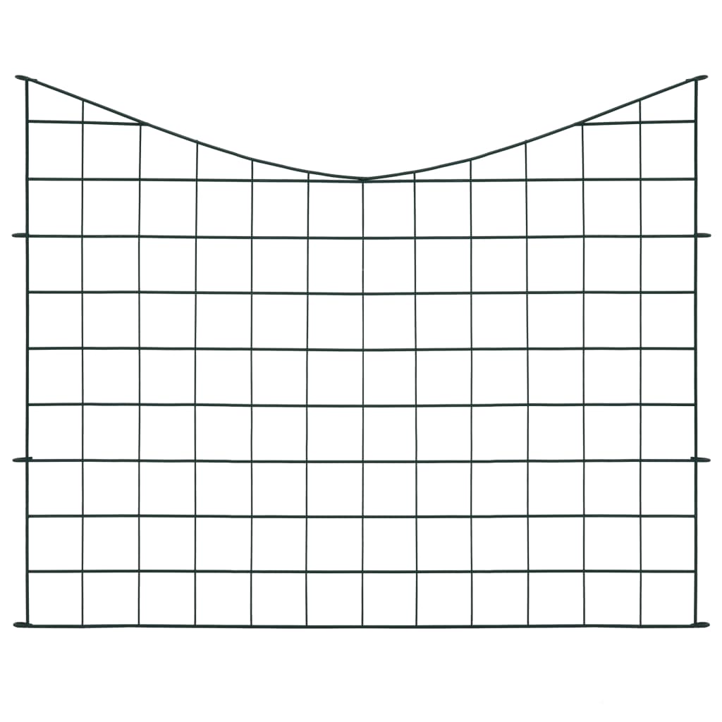 vidaXL Gartenzaun Set Konkav 77,5x64 cm Grün