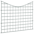 vidaXL Gartenzaun Set Konkav 77,5x64 cm Grün