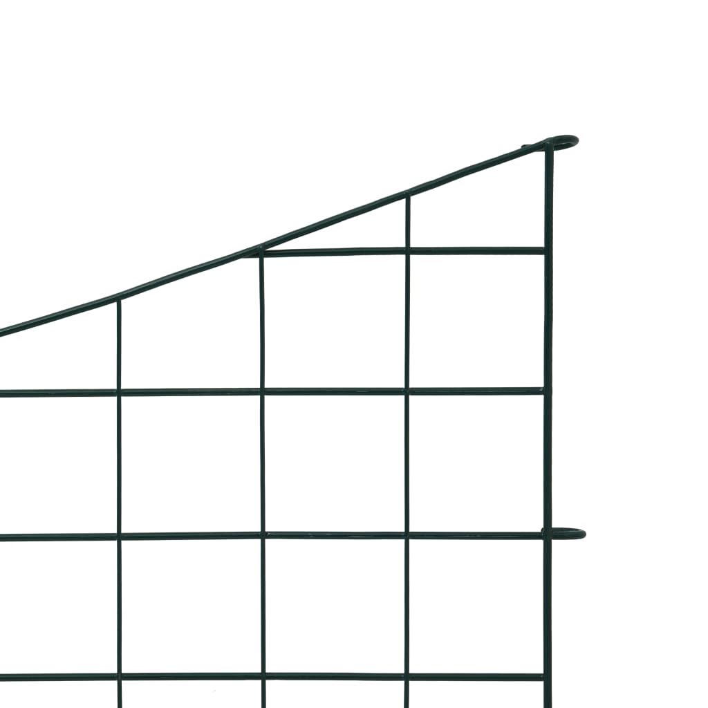 vidaXL Gartenzaun Set Konkav 77,5x64 cm Grün