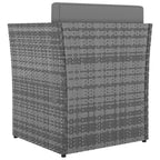vidaXL Gartensessel mit Hocker Poly Rattan Anthrazit