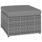 vidaXL Gartensessel mit Hocker Poly Rattan Anthrazit