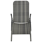 vidaXL Klappbare Sonnenliege Poly Rattan Grau