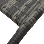 vidaXL Klappbare Sonnenliege Poly Rattan Grau