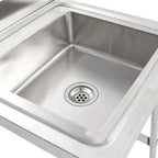 vidaXL Küchenspüle Einzelbecken Edelstahl