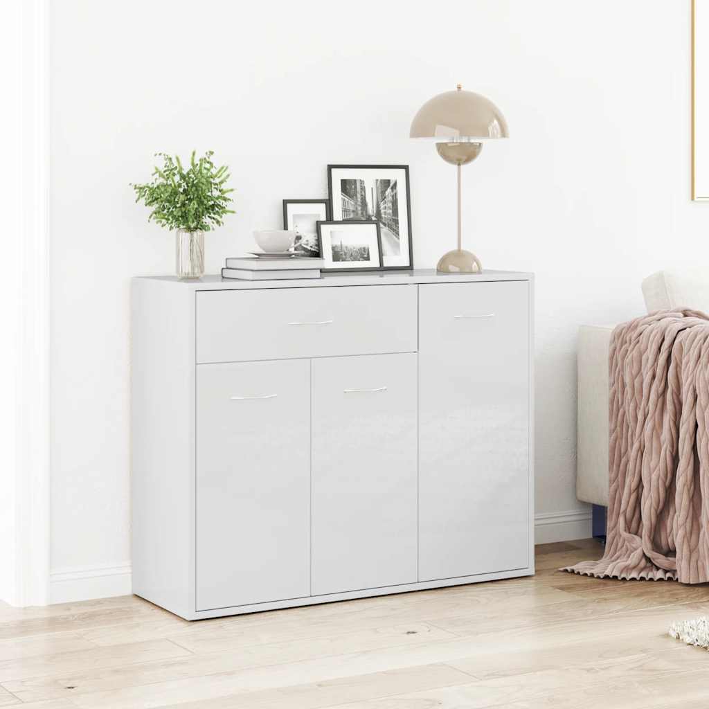 vidaXL Sideboard Hochglanz-Weiß 88x30x70 cm Holzwerkstoff