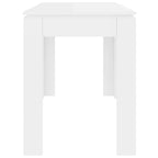 vidaXL Esstisch Hochglanz-Weiß 120x60x76 cm Holzwerkstoff