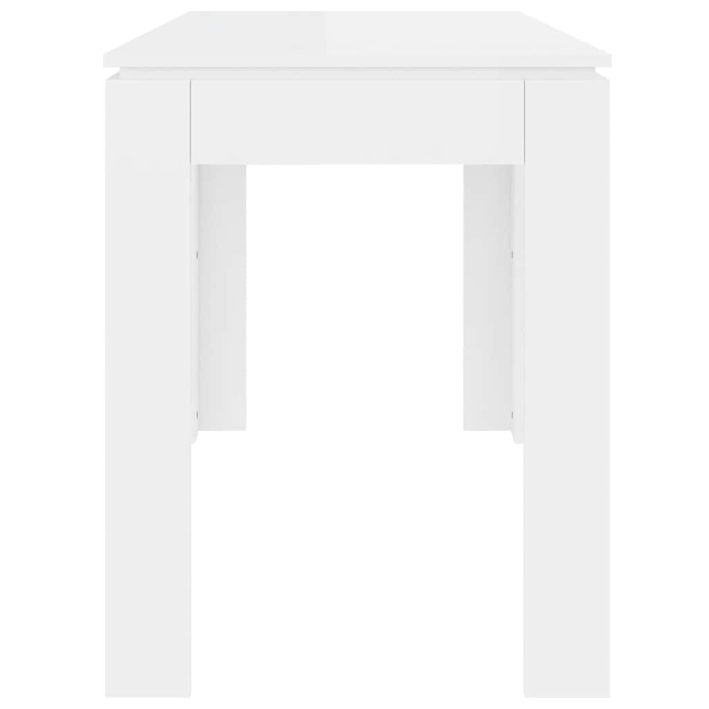 vidaXL Esstisch Hochglanz-Weiß 120x60x76 cm Holzwerkstoff