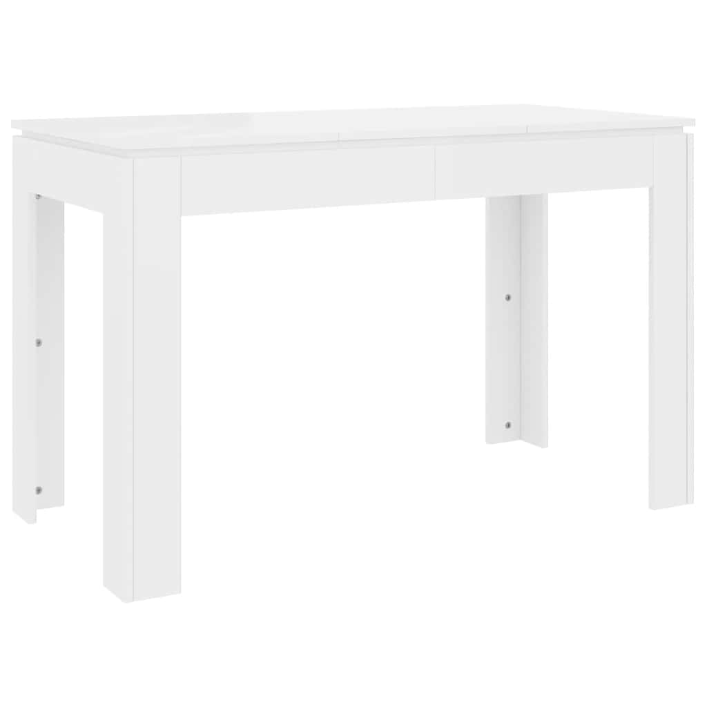 vidaXL Esstisch Hochglanz-Weiß 120x60x76 cm Holzwerkstoff