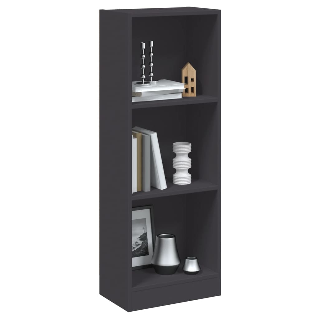 vidaXL Bücherregal 3 Fächer Weiß 40x24x109 cm Holzwerkstoff