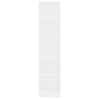 vidaXL Bücherregal 5 Fächer Weiß 40x24x175 cm Holzwerkstoff