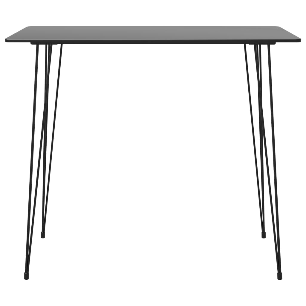 vidaXL Bartisch Schwarz 120x60x105 cm