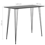vidaXL Bartisch Schwarz 120x60x105 cm