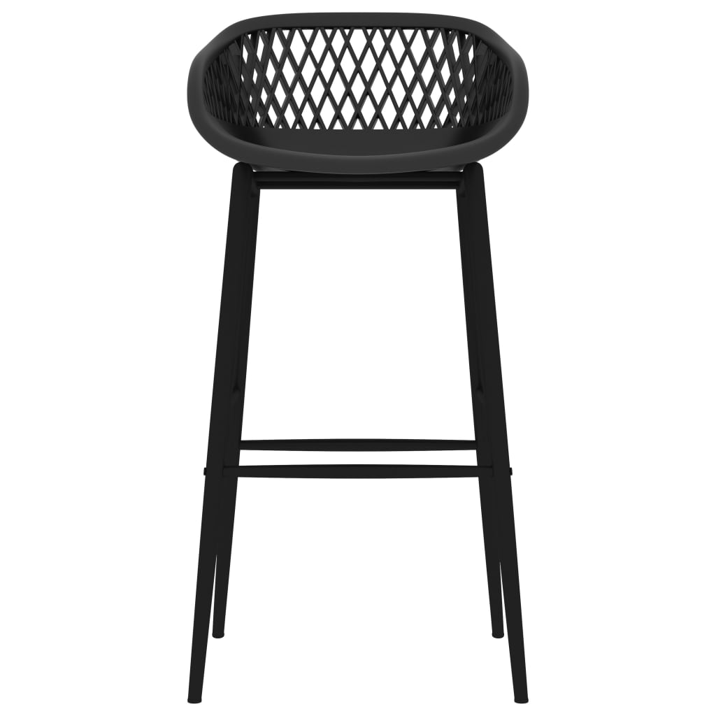 vidaXL Barhocker 2 Stk. Schwarz