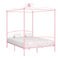 vidaXL Himmelbett Rosa Metall 180x200 cm